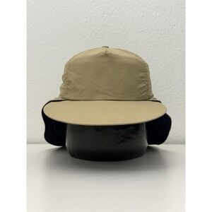 Vtg 90s Columbia Sportswear Hat Mens M Khaki Long Bill Neck Ear Cover Made n USA